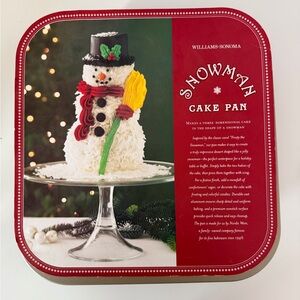 Williams Sonoma Snowman Cake Pan Nordic Ware 3D New Christmas Discontinued